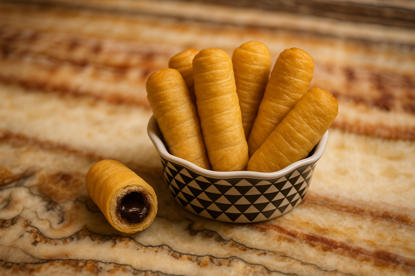 BUNDLE 50 - 40 CHEESE & 10 CHOCOLATE TEQUEÑOS (pre cooked)